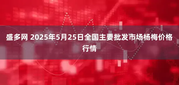 盛多网 2025年5月25日全国主要批发市场杨梅价格行情